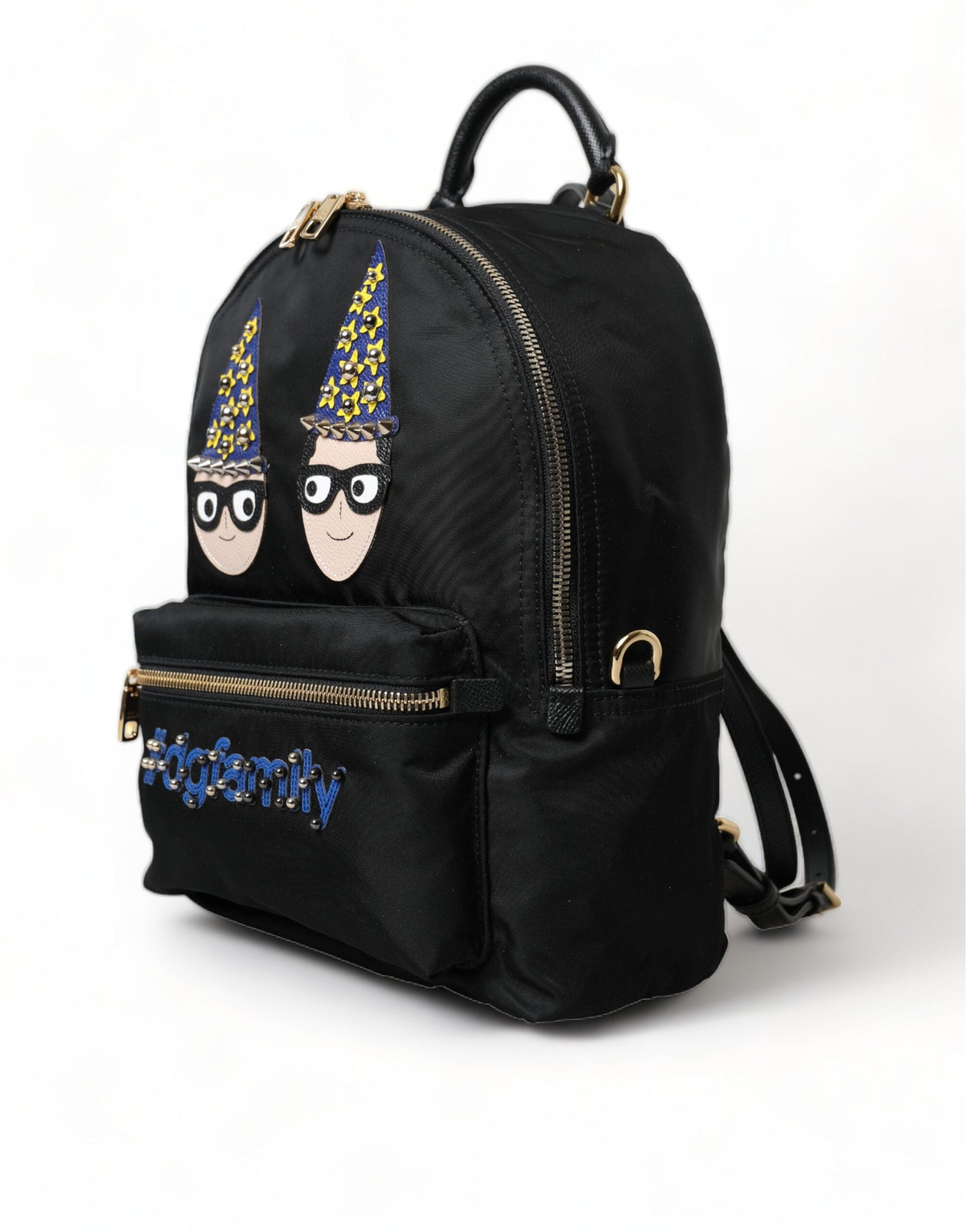 Fashionsarah.com Fashionsarah.com Dolce & Gabbana Elegant Black Gold Detail Backpack