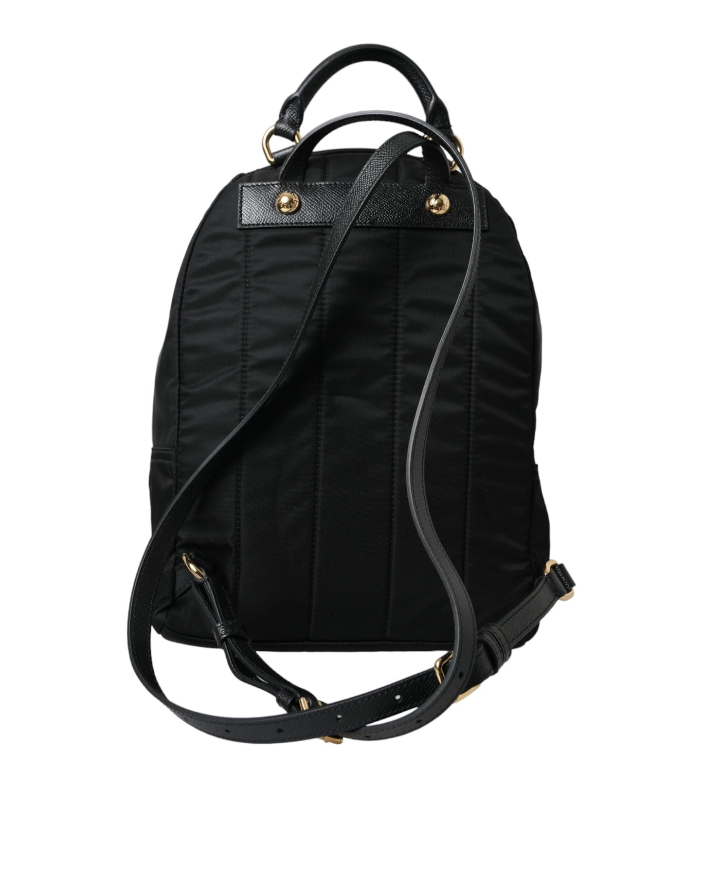 Dolce & Gabbana Elegant Black Gold Detail Backpack | Fashionsarah.com