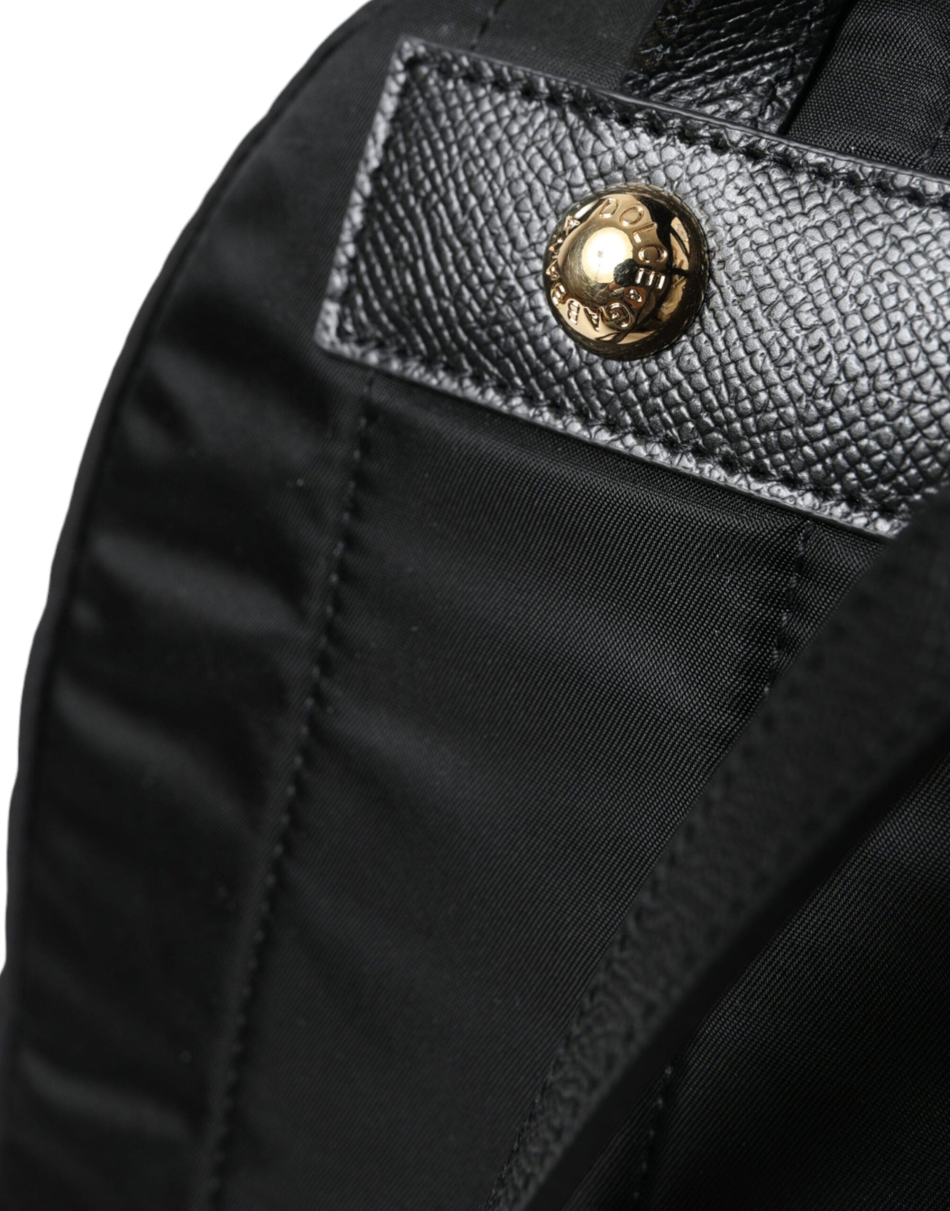 Fashionsarah.com Fashionsarah.com Dolce & Gabbana Elegant Black Gold Detail Backpack