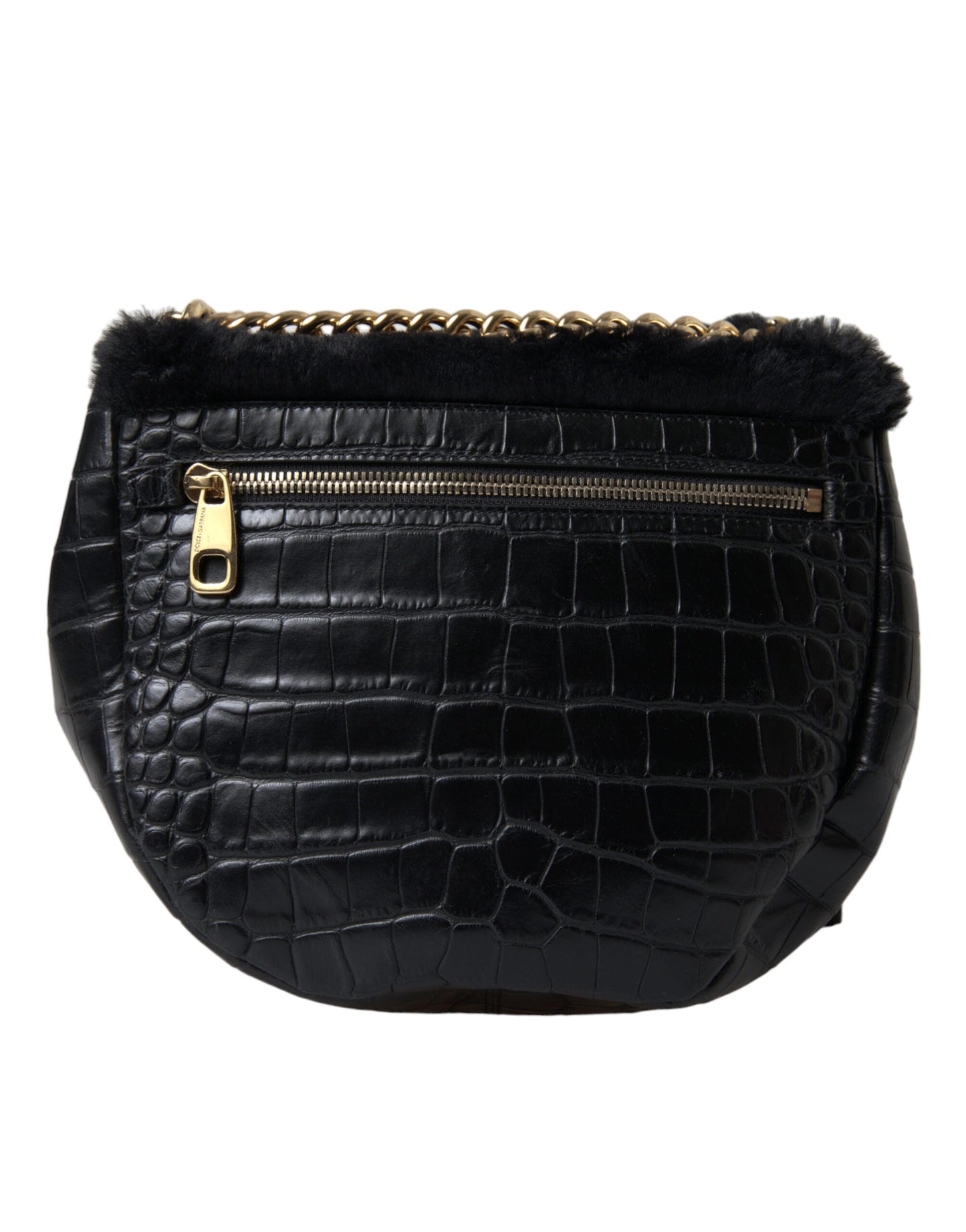 Fashionsarah.com Fashionsarah.com Dolce & Gabbana Exquisite Croc-Embossed Panther Shoulder Bag