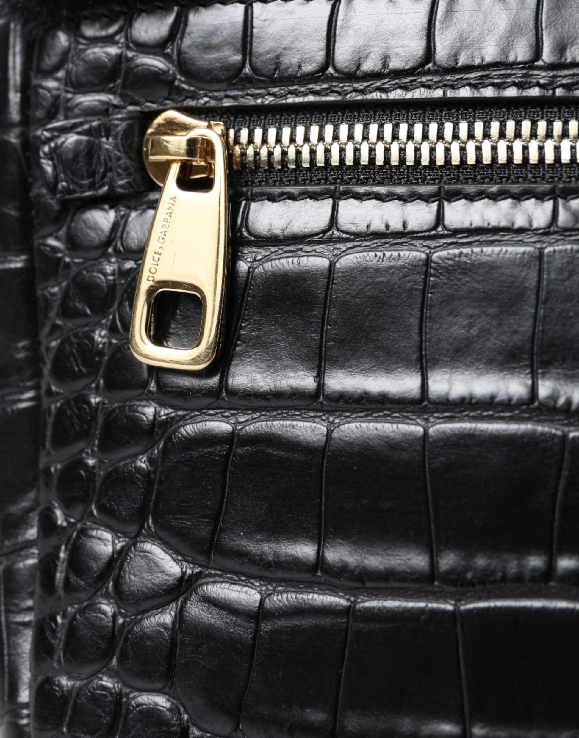 Fashionsarah.com Fashionsarah.com Dolce & Gabbana Exquisite Croc-Embossed Panther Shoulder Bag