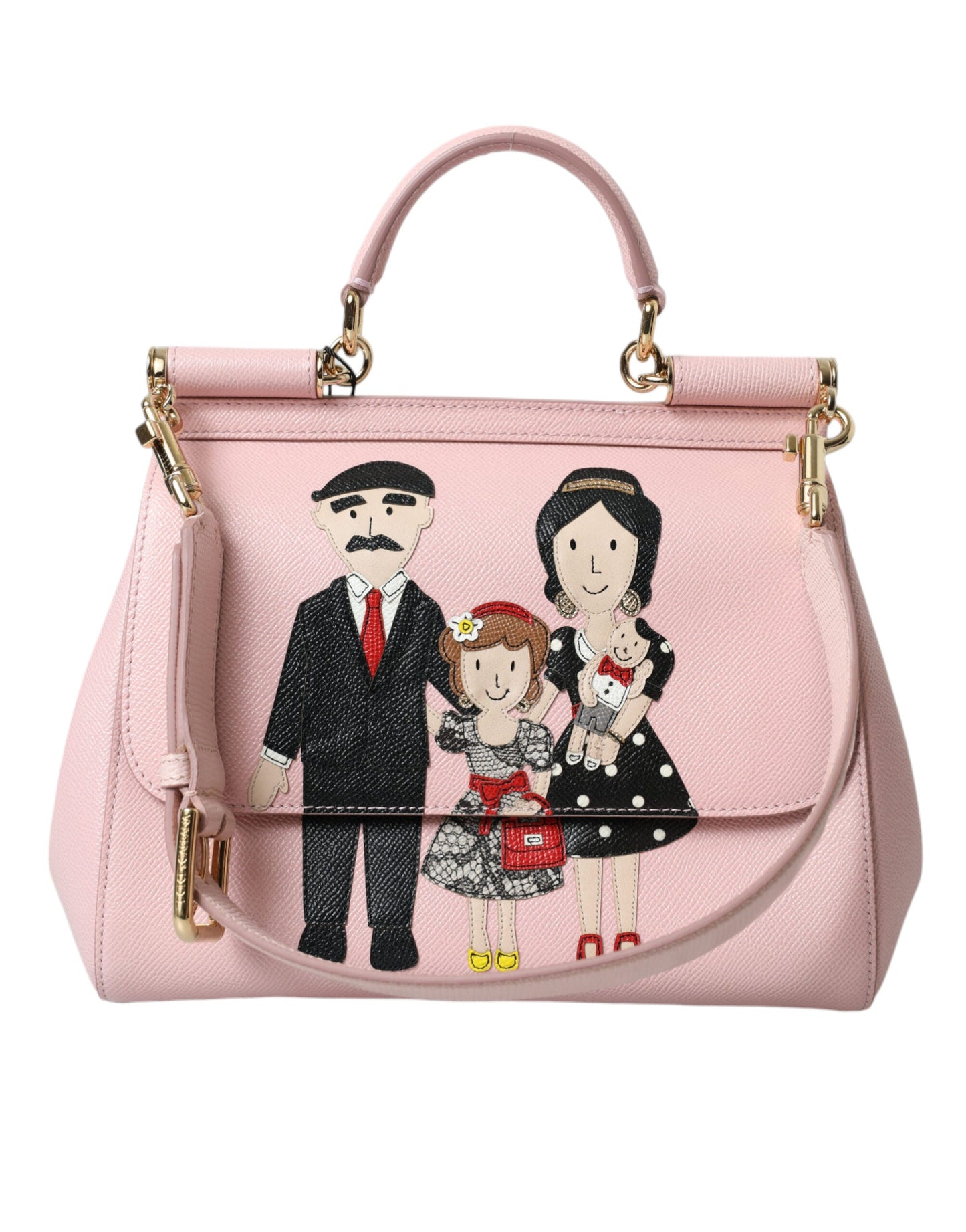 Dolce & Gabbana Chic Pink Sicily Leather Shoulder Bag | Fashionsarah.com