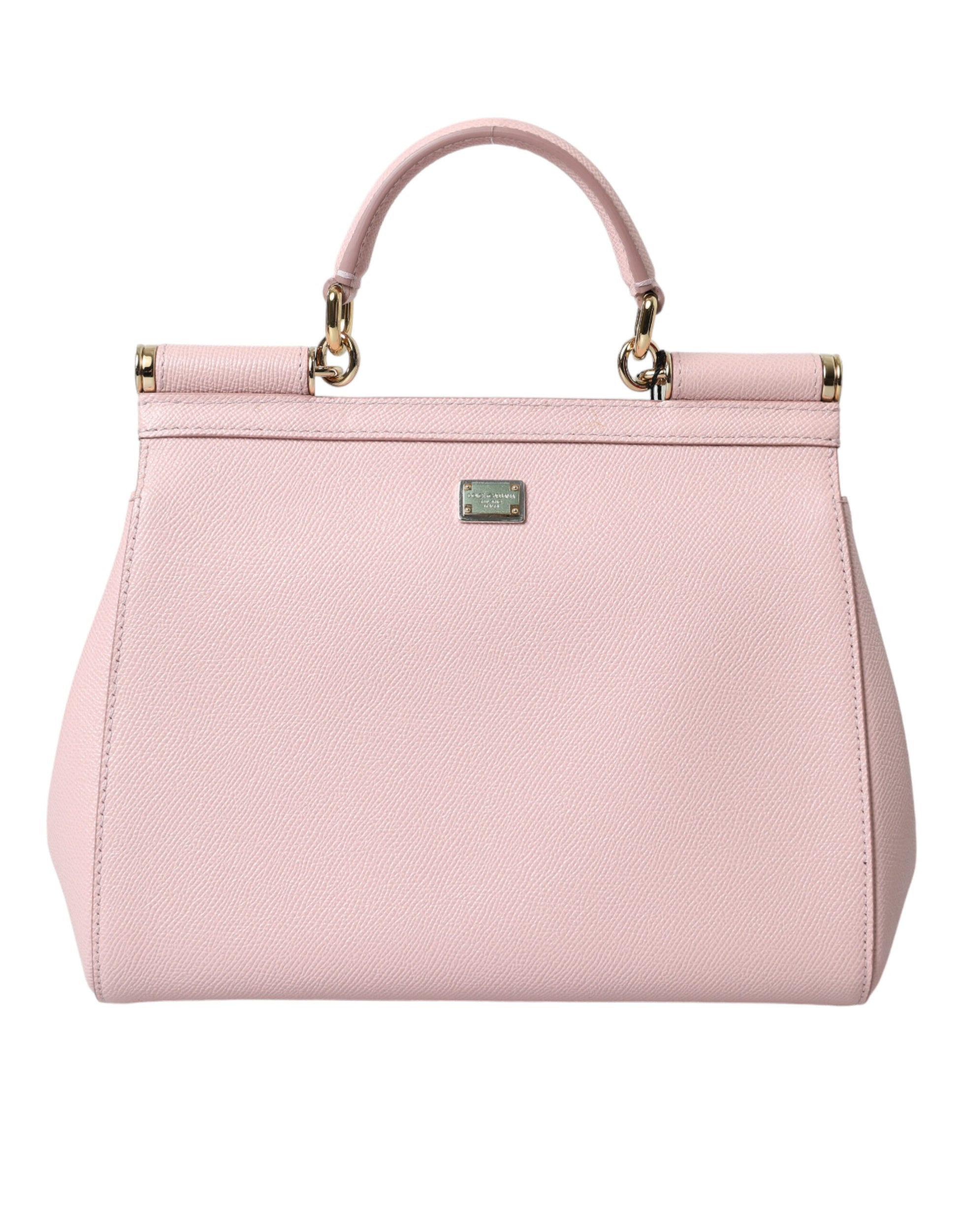 Fashionsarah.com Fashionsarah.com Dolce & Gabbana Chic Pink Sicily Leather Shoulder Bag