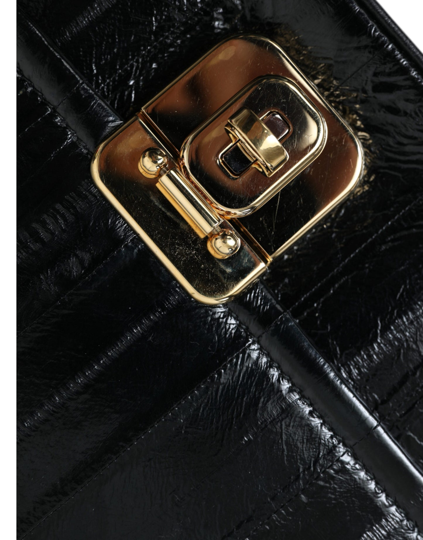 Fashionsarah.com Fashionsarah.com Dolce & Gabbana Elegant Eelskin Leather Shoulder Bag