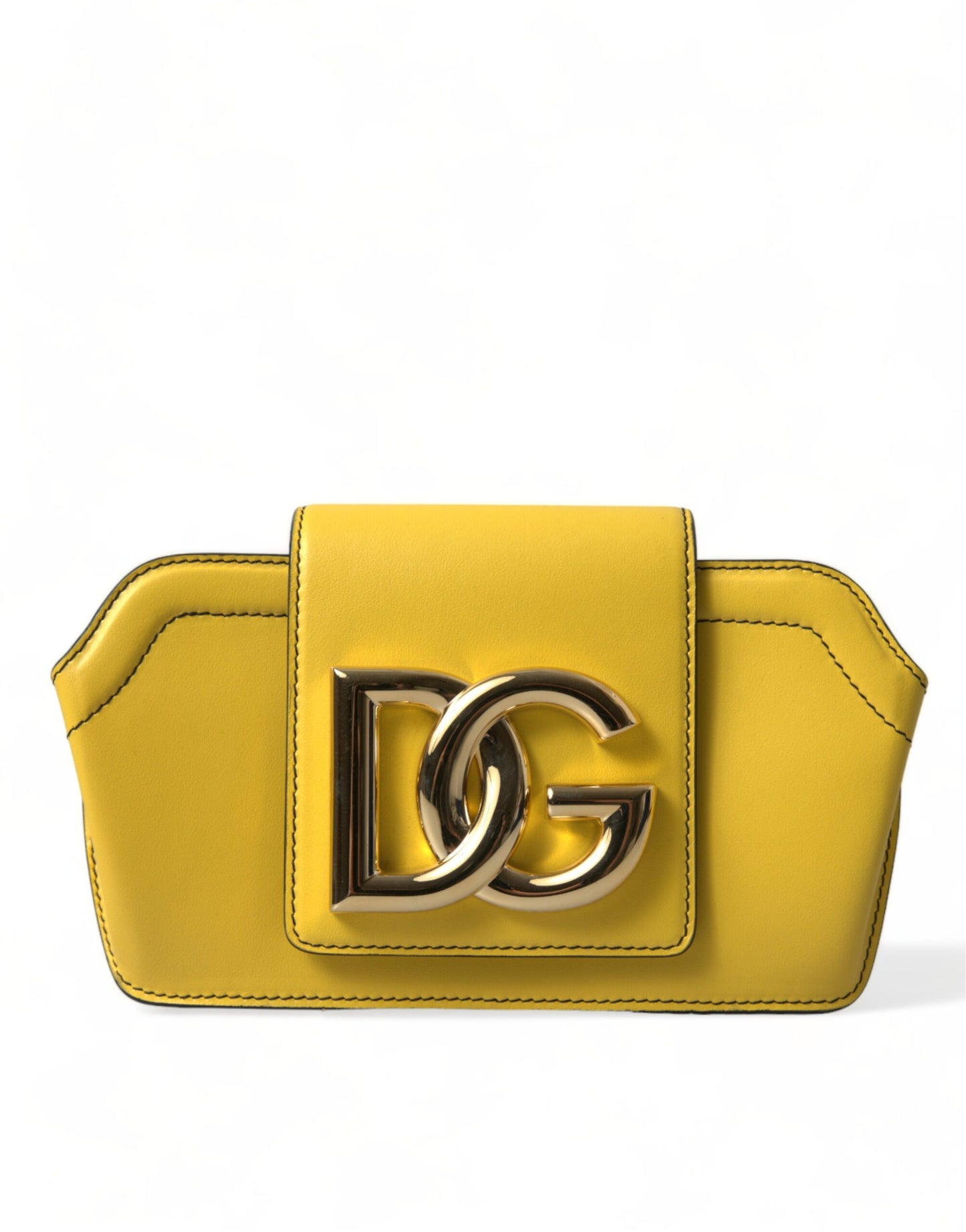 Dolce & Gabbana Exquisite Yellow Leather Eyewear Case | Fashionsarah.com