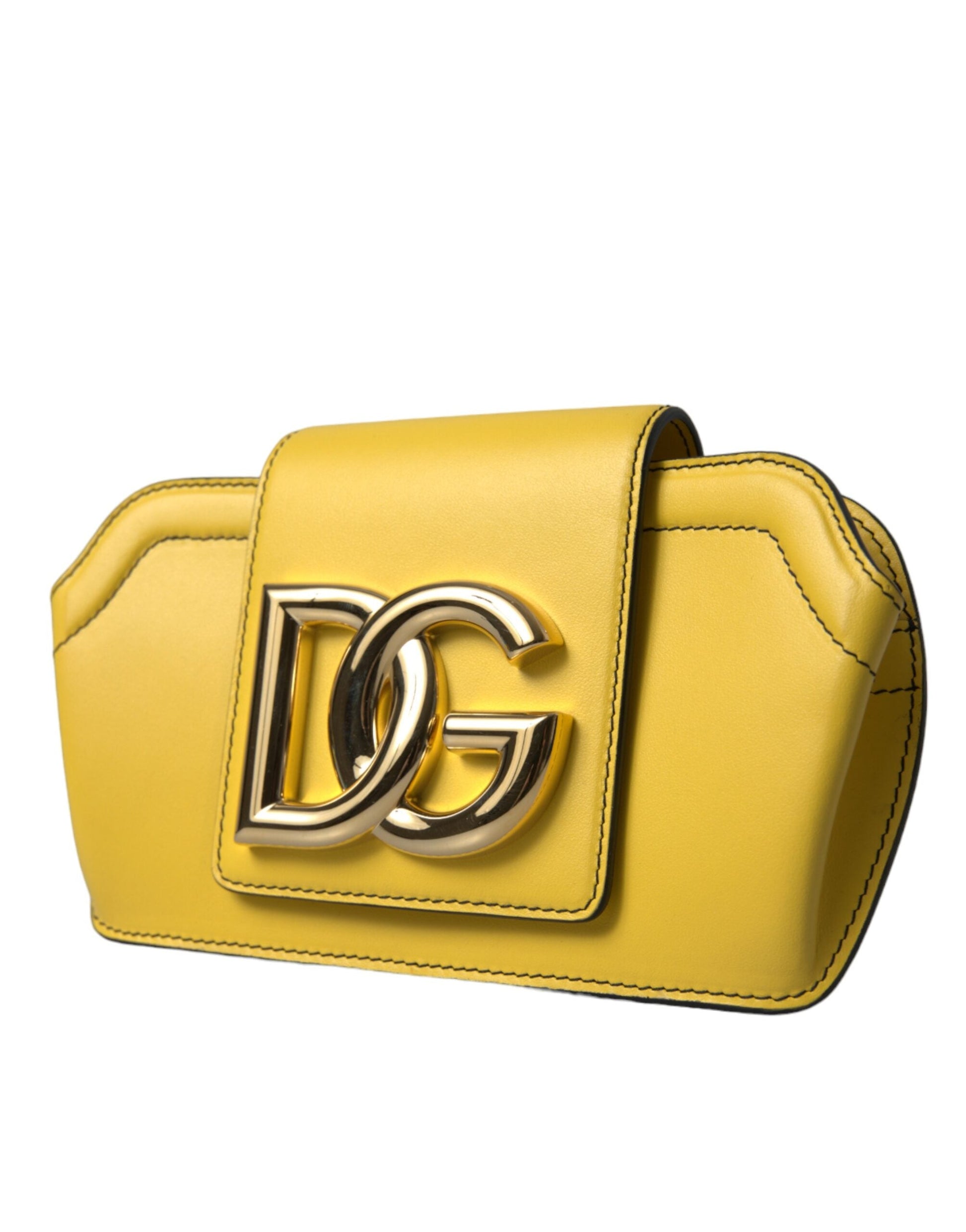 Dolce & Gabbana Exquisite Yellow Leather Eyewear Case | Fashionsarah.com