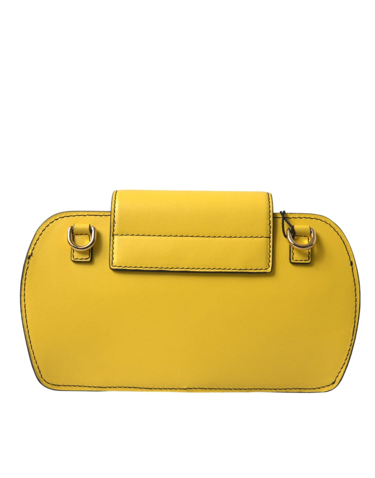 Fashionsarah.com Fashionsarah.com Dolce & Gabbana Exquisite Yellow Leather Eyewear Case