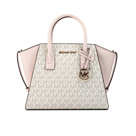 Michael Kors Avril Small Powder Blush PVC Leather Top Zip Satchel Crossbody Bag | Fashionsarah.com