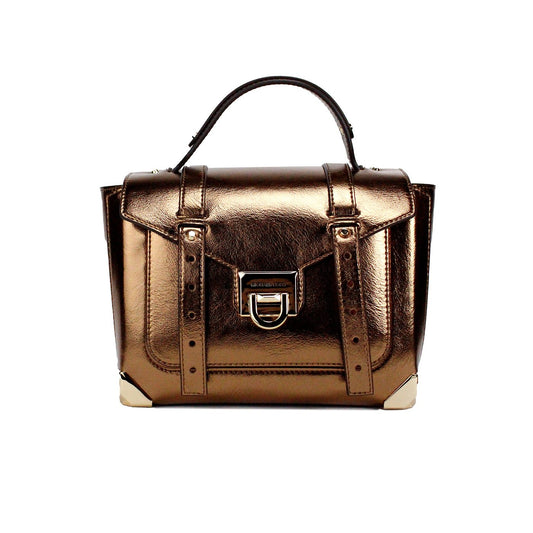 Michael Kors Manhattan Medium Mocha Leather Top Handle Satchel Bag | Fashionsarah.com