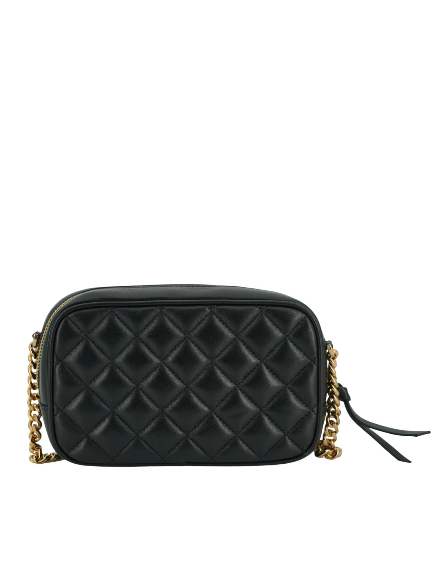 Versace Elegant Small Black Leather Crossbody Bag | Fashionsarah.com