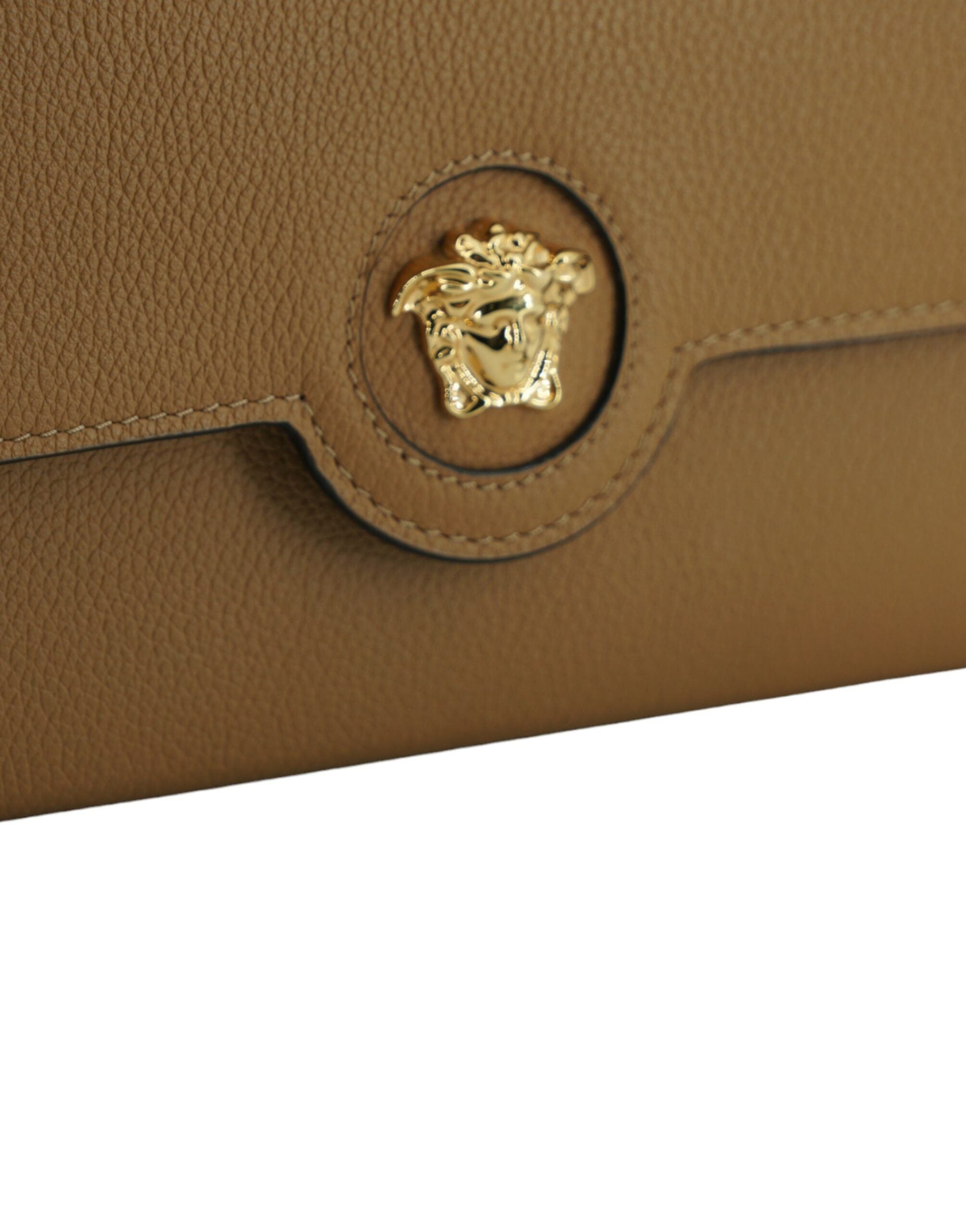 Versace Brown Calf Leather Medusa Wallet | Fashionsarah.com