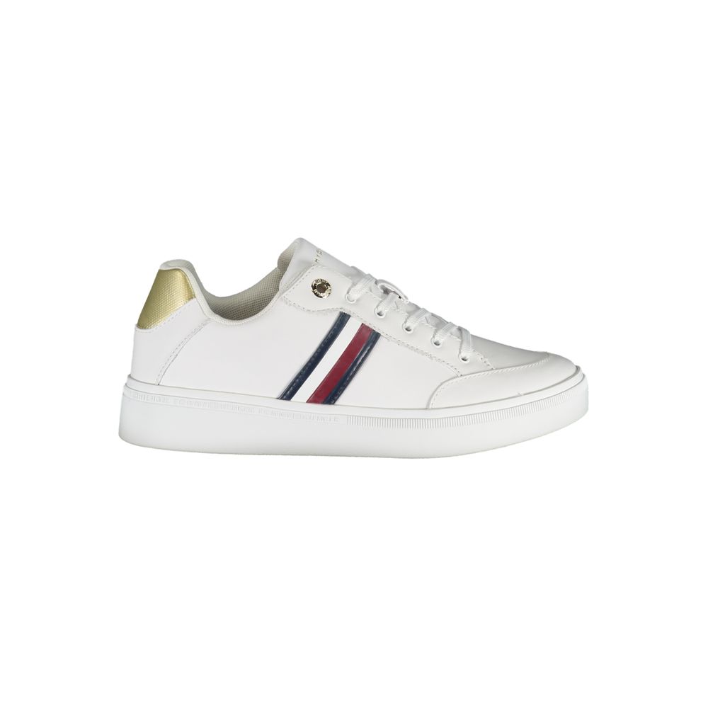 Fashionsarah.com Fashionsarah.com Tommy Hilfiger Sleek White Sneakers with Iconic Contrast Details