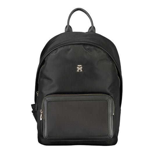 Tommy Hilfiger Chic Black Designer Backpack with Logo Detail | Fashionsarah.com