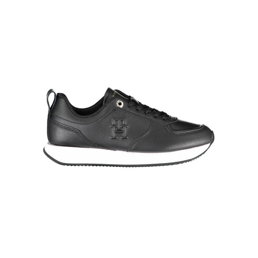 Fashionsarah.com Fashionsarah.com Tommy Hilfiger Eco-Conscious Black Sneakers with Logo Detail