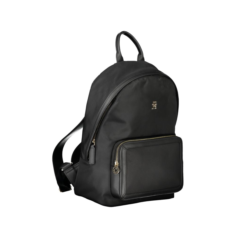 Tommy Hilfiger Chic Black Designer Backpack with Logo Detail | Fashionsarah.com