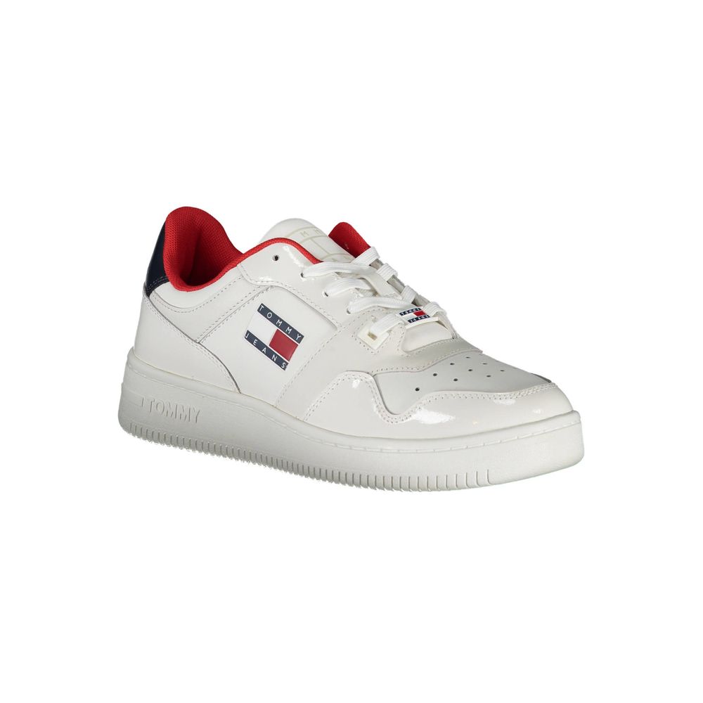 Fashionsarah.com Fashionsarah.com Tommy Hilfiger Contrast Lace-Up Sneakers in White