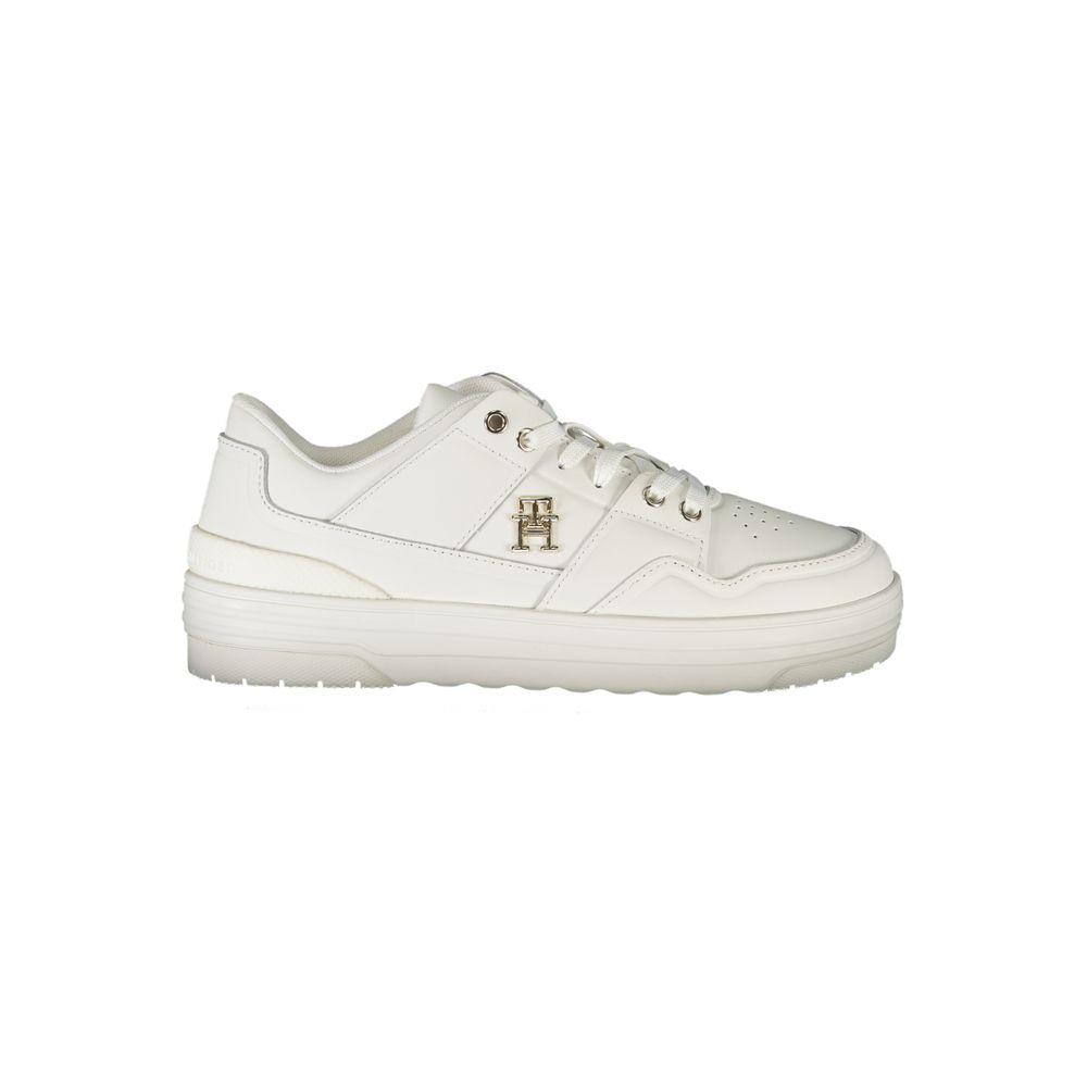 Fashionsarah.com Fashionsarah.com Tommy Hilfiger Classic White Sneakers with Contrast Detail