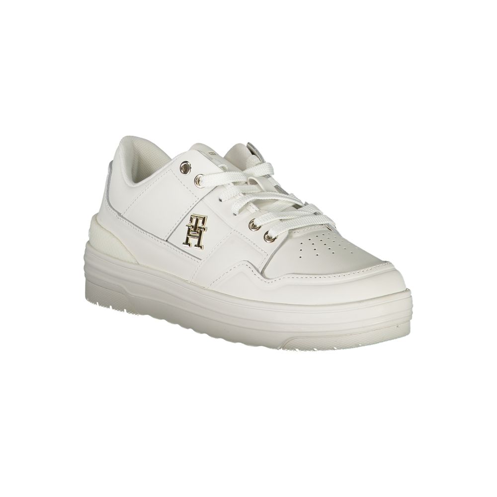 Fashionsarah.com Fashionsarah.com Tommy Hilfiger Classic White Sneakers with Contrast Detail