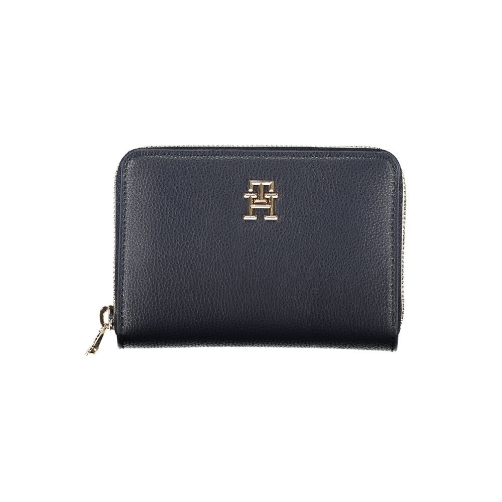 Fashionsarah.com Fashionsarah.com Tommy Hilfiger Sleek Blue Multipurpose Wallet with Zip Closure