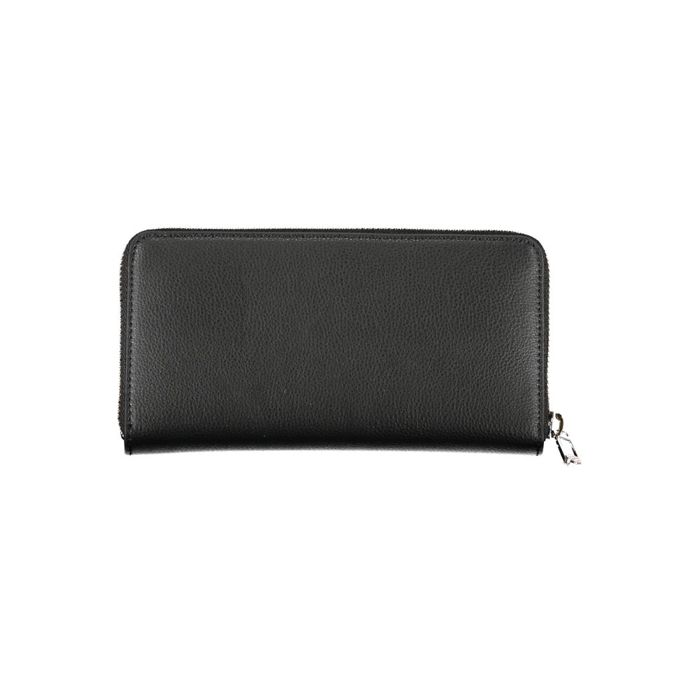 Fashionsarah.com Fashionsarah.com Tommy Hilfiger Sleek Zippered Black Wallet with Multiple Compartments