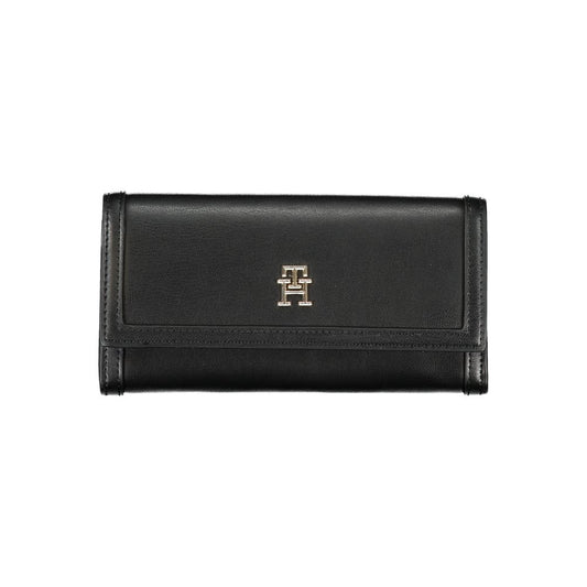 Fashionsarah.com Fashionsarah.com Tommy Hilfiger Elegant Black Dual-Compartment Wallet