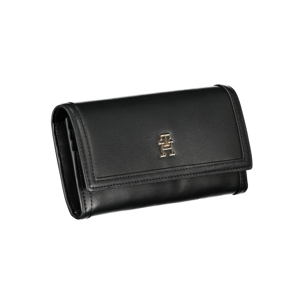 Fashionsarah.com Fashionsarah.com Tommy Hilfiger Elegant Black Dual-Compartment Wallet