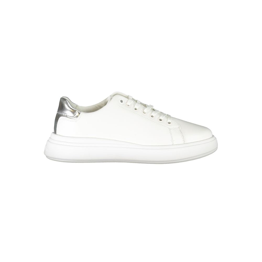 Fashionsarah.com Fashionsarah.com Calvin Klein Chic White Sneakers with Contrast Details