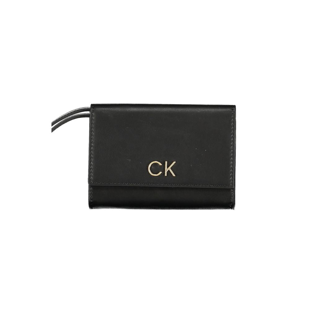 Calvin Klein Sleek Compact Designer Wallet in Black | Fashionsarah.com