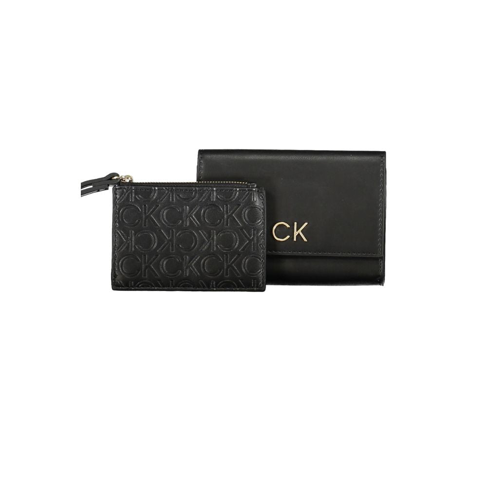 Calvin Klein Sleek Compact Designer Wallet in Black | Fashionsarah.com