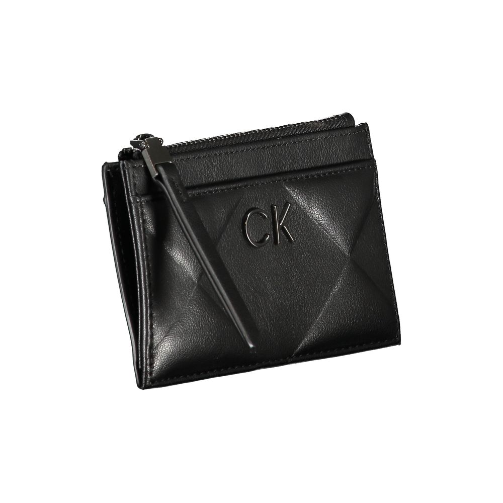 Calvin Klein Sleek Black Zip Wallet with Contrast Detailing | Fashionsarah.com