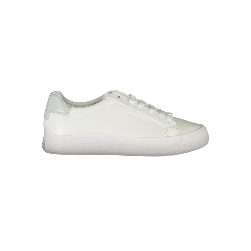 Fashionsarah.com Fashionsarah.com Calvin Klein Elegant White Sneakers with Contrast Detailing