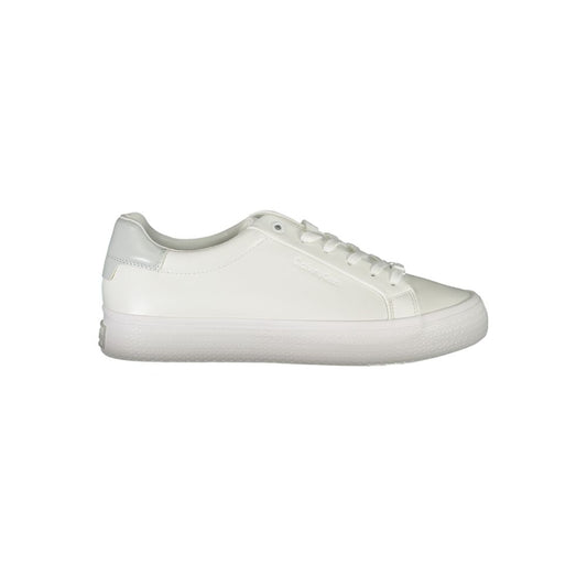 Fashionsarah.com Fashionsarah.com Calvin Klein Elegant White Sneakers with Contrast Detailing