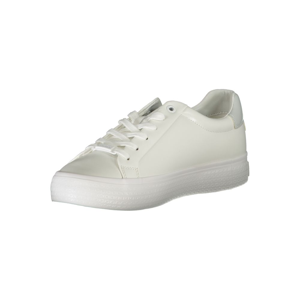 Fashionsarah.com Fashionsarah.com Calvin Klein Elegant White Sneakers with Contrast Detailing