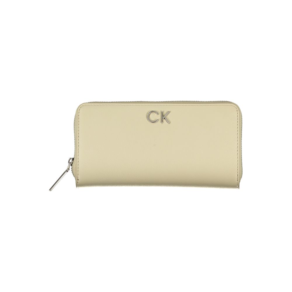 Fashionsarah.com Fashionsarah.com Calvin Klein Elegant Beige Zip Wallet with RFID Blocking