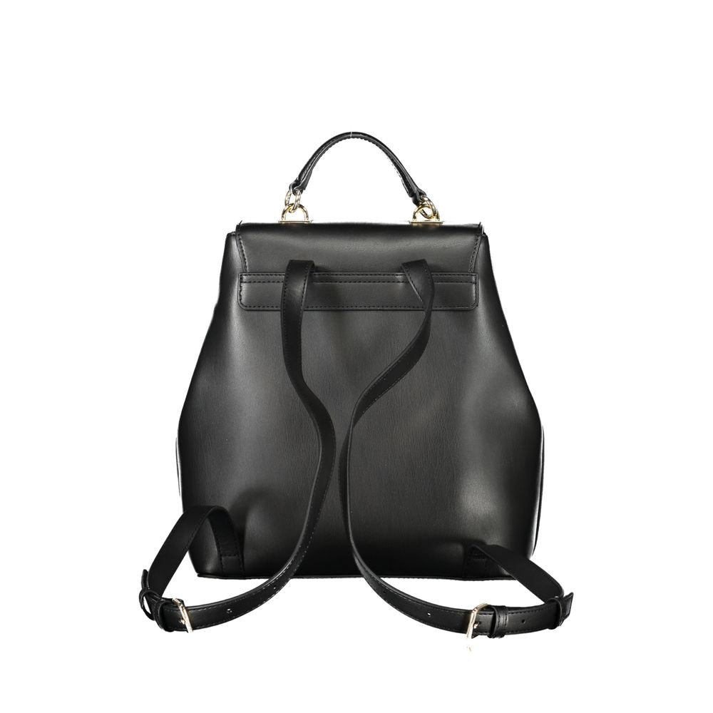 Tommy Hilfiger Eco-Chic Black Backpack with Automatic Closure | Fashionsarah.com