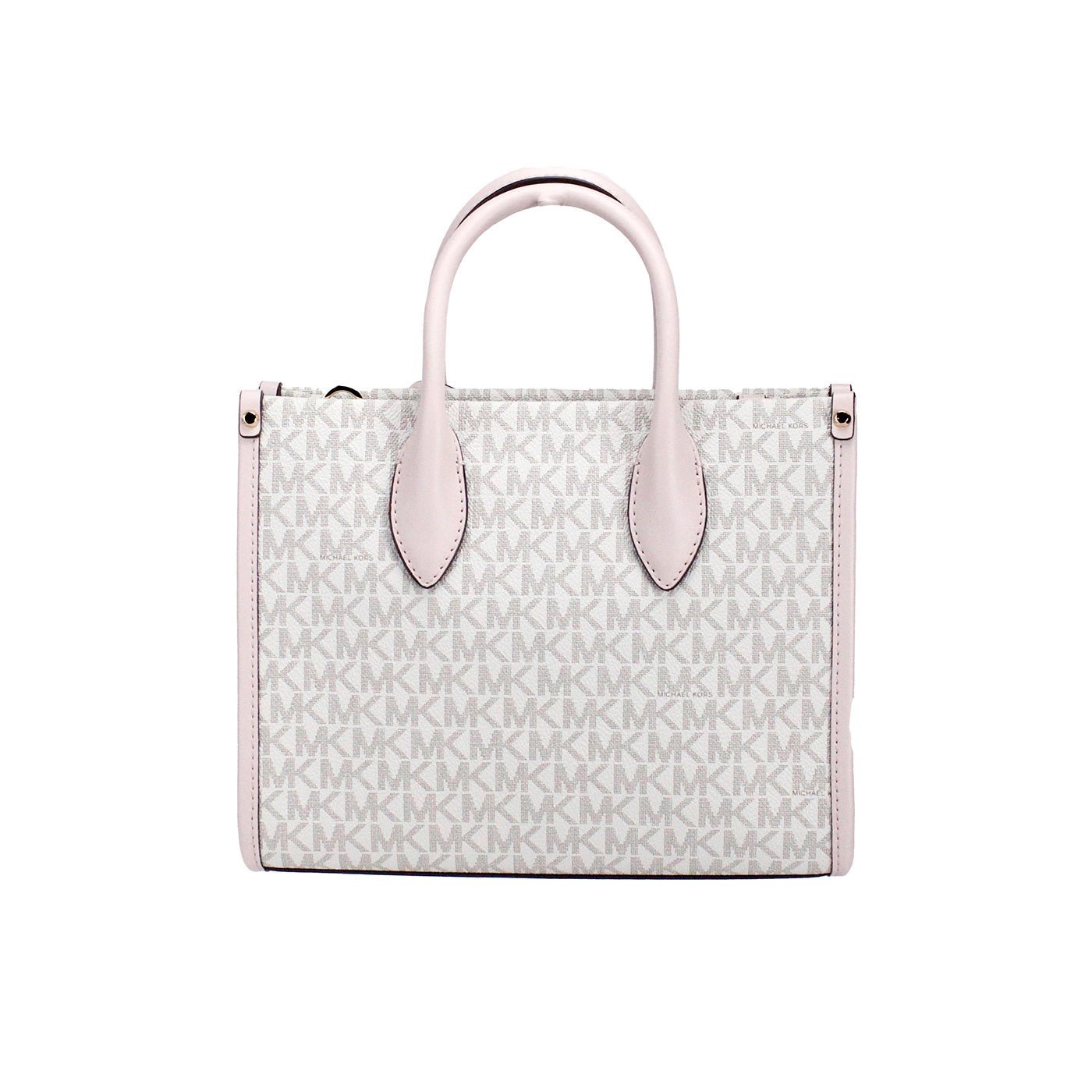 Michael Kors Mirella Small Powder Blush PVC Top Zip Shopper Tote Crossbody Bag | Fashionsarah.com