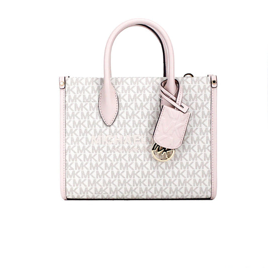 Michael Kors Mirella Small Powder Blush PVC Top Zip Shopper Tote Crossbody Bag | Fashionsarah.com