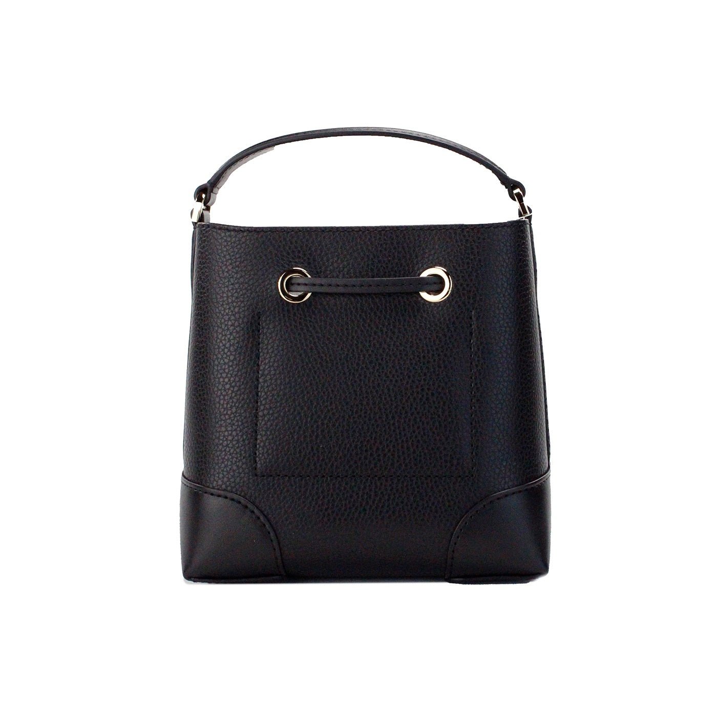 Michael Kors Mercer Small Black Pebbled Leather Bucket Bag | Fashionsarah.com