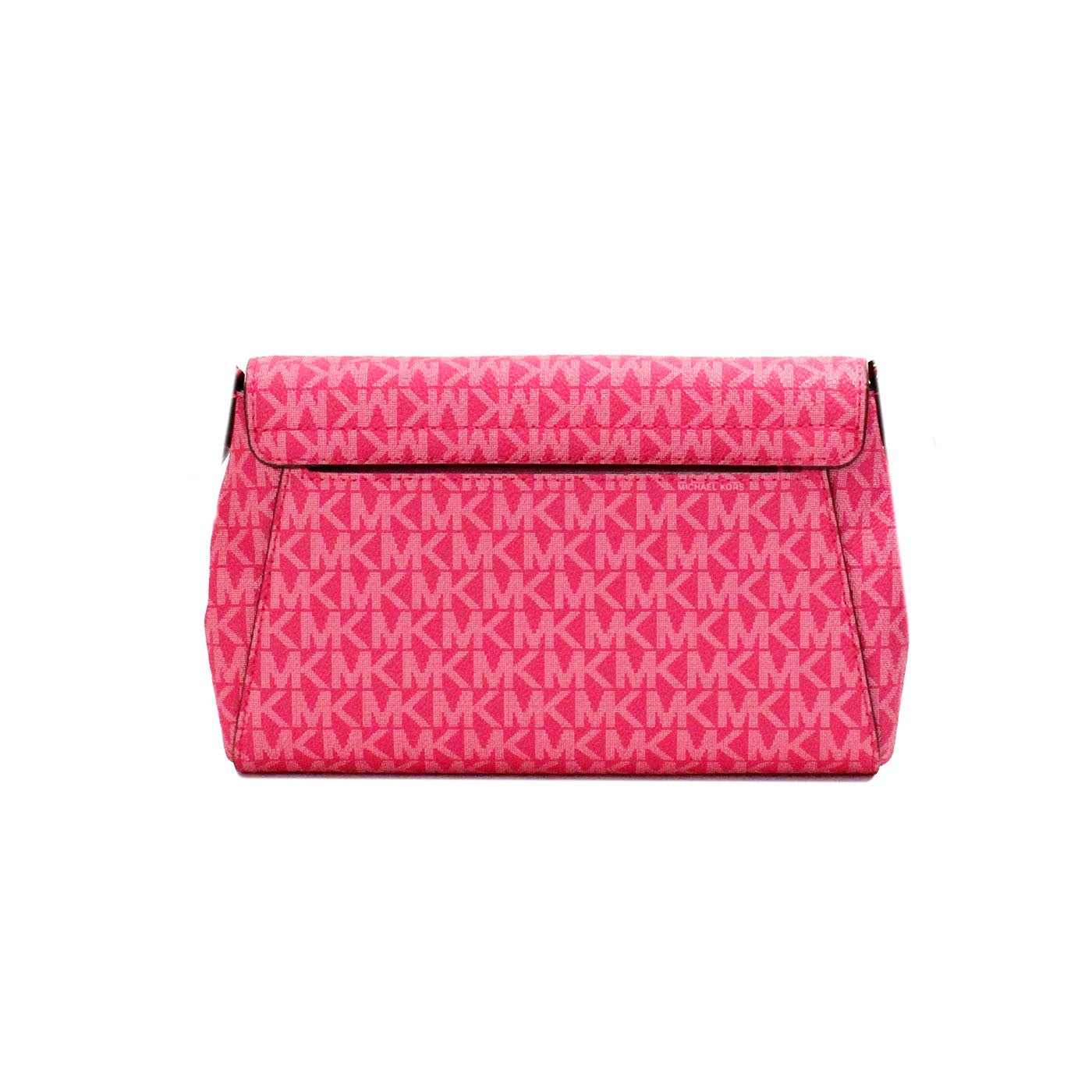 Michael Kors Jet Set Medium Electric Pink Convertible Pouchette Crossbody Bag | Fashionsarah.com