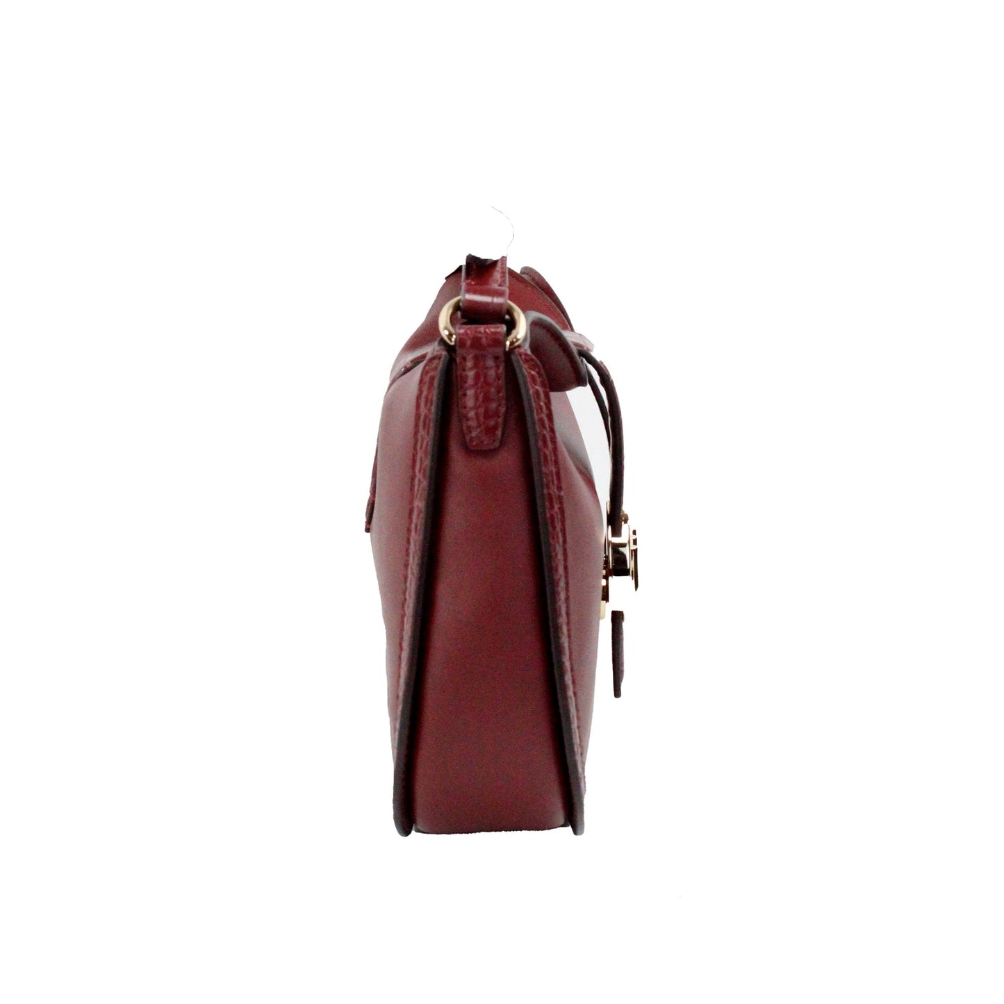 Michael Kors Gabby Small Dark Cherry Leather Foldover Hobo Crossbody Bag | Fashionsarah.com