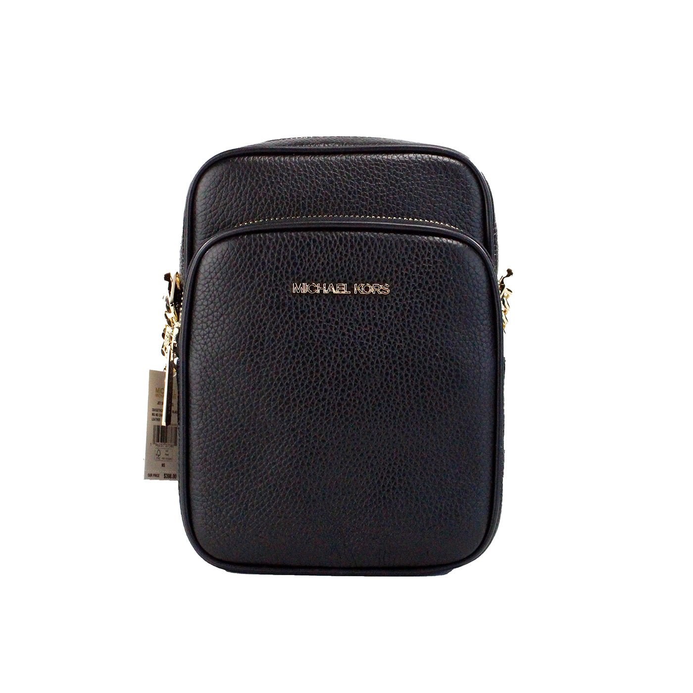 Michael Kors Flight Black Pebbled Leather Crossbody Bag | Fashionsarah.com