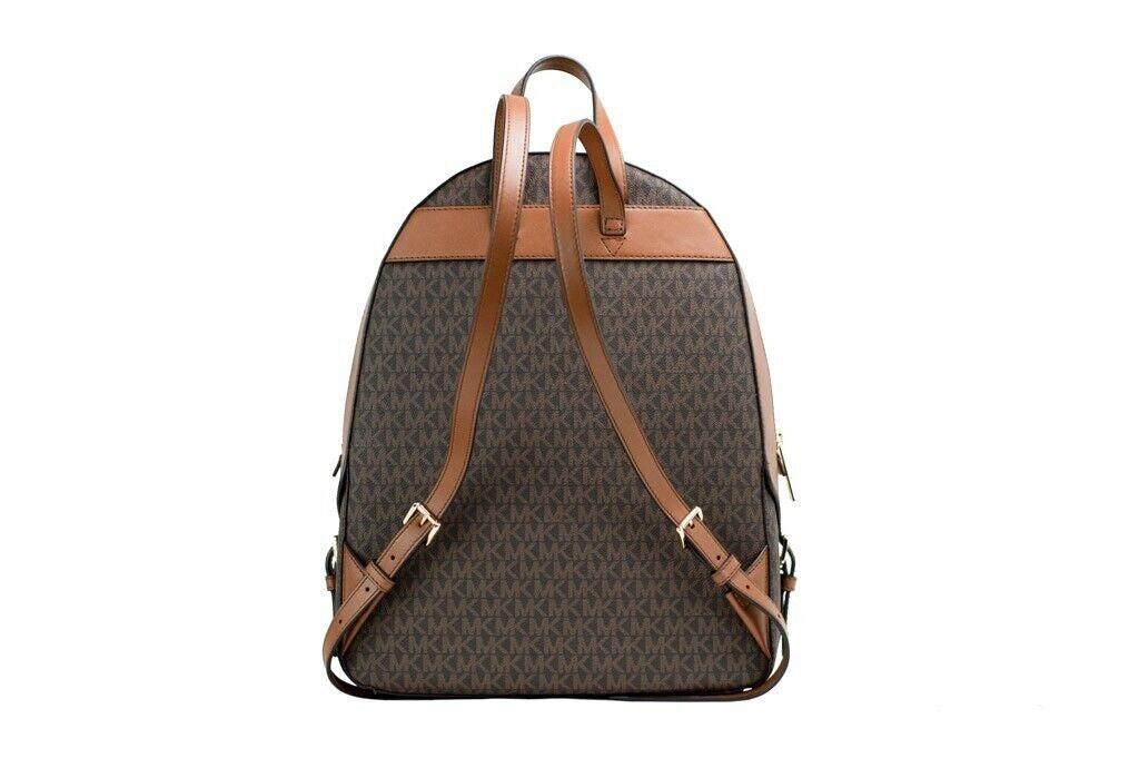 Michael Kors Jaycee Large Brown Signature PVC Shoulder Backpack Bookbag | Fashionsarah.com