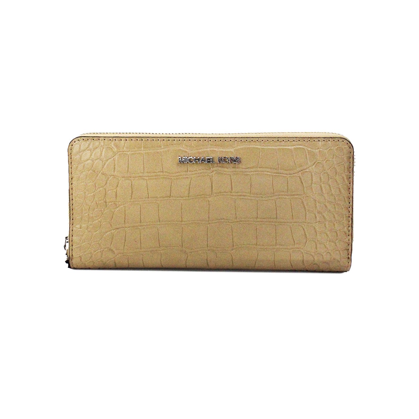 Michael Kors Jet Set Large Camel Animal Print Leather Continental Wrist Wallet | Fashionsarah.com