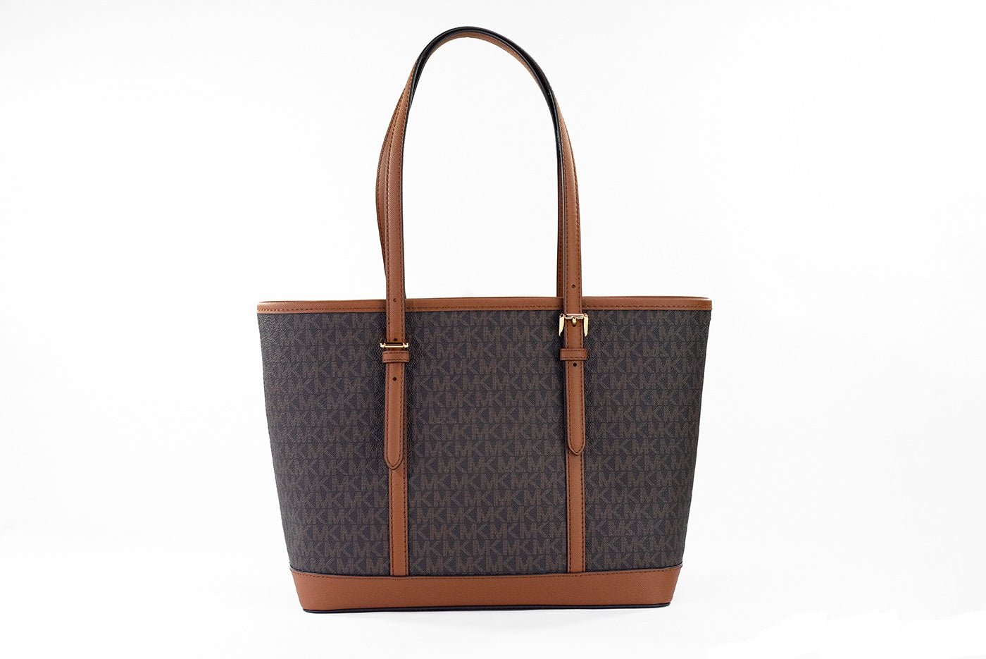 Michael Kors Jet Set Travel Small Brown PVC Shoulder Tote Bag | Fashionsarah.com