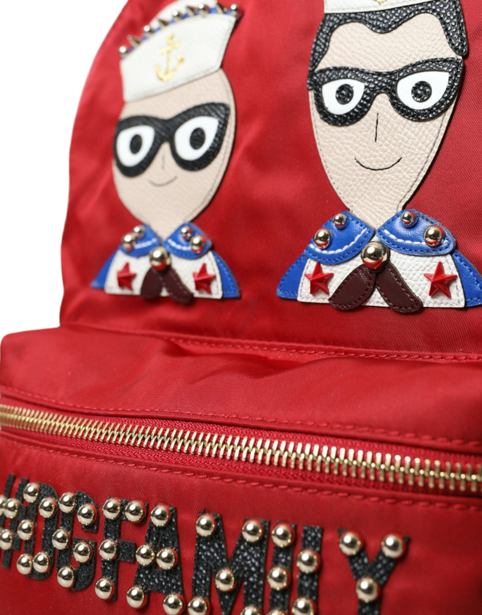 Dolce & Gabbana Red #DGFAMILY Embellished Backpack VULCANO Bag | Fashionsarah.com