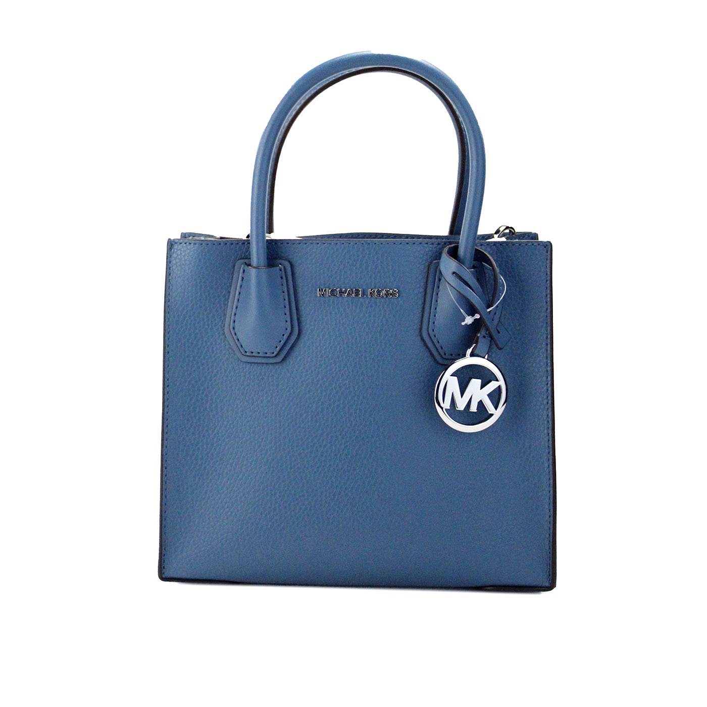 Michael Kors Mercer Medium Teal Pebble Leather Messenger Crossbody Bag | Fashionsarah.com