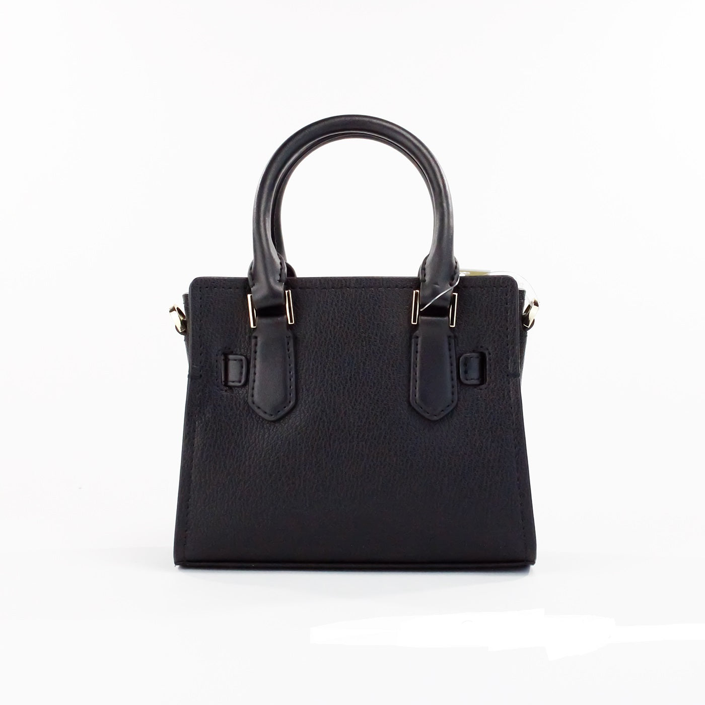 Michael Kors Hamilton XS Small Black Grained Leather Satchel Bag | Fashionsarah.com