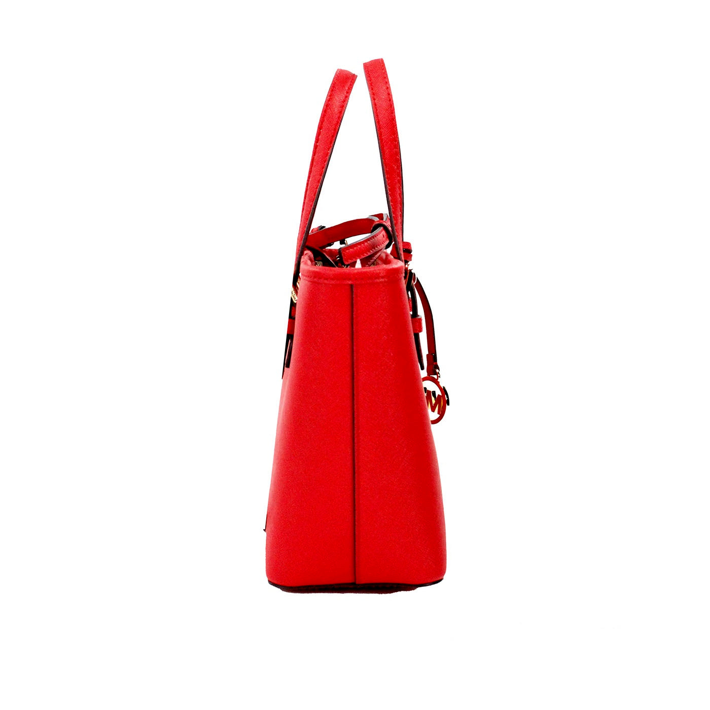 Michael Kors Jet Set Bright Red Leather XS Carryall Top Zip Tote Bag | Fashionsarah.com