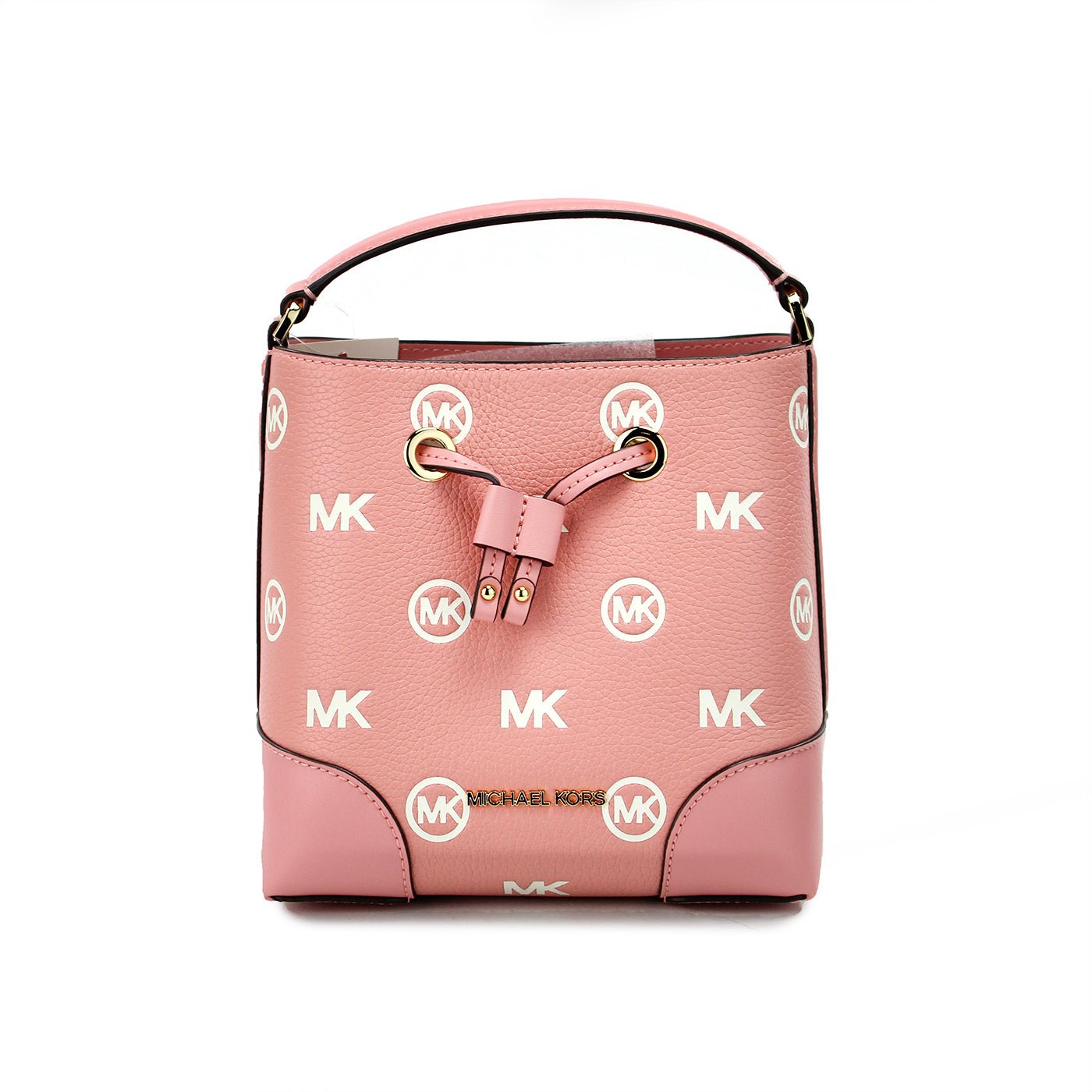 Michael Kors Mercer Small Primrose Embossed Drawstring Bucket Messenger Bag | Fashionsarah.com