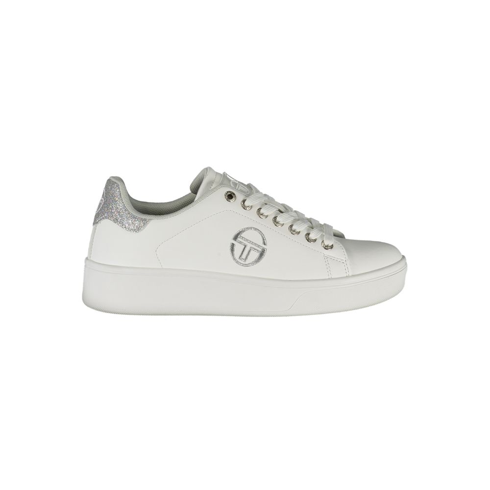 Sergio Tacchini Chic White Lace-up Sneakers with Contrast Details | Fashionsarah.com